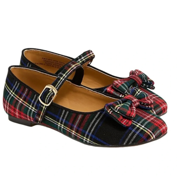 J.CREW Girls' Stewart tartan Mary Jane flats Size 4